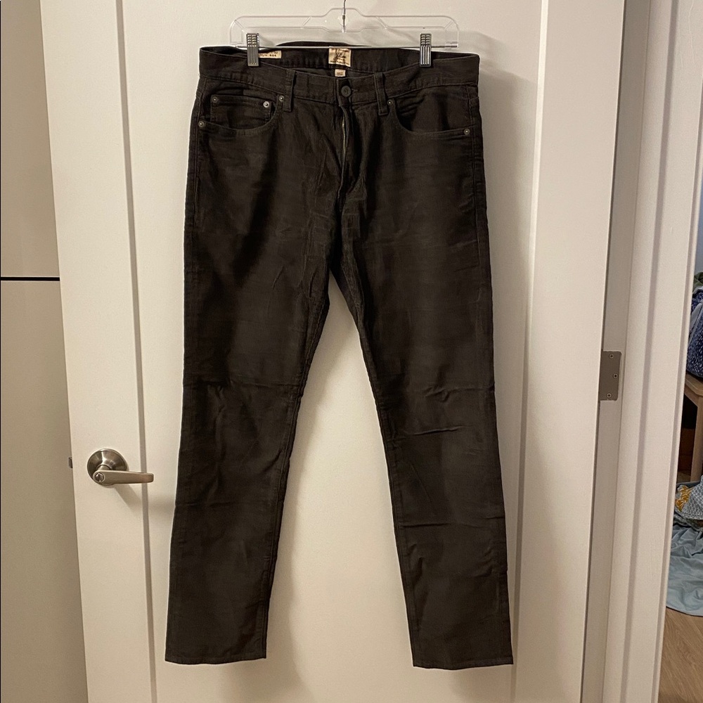 J. Crew Charcoal Corduroy Pants